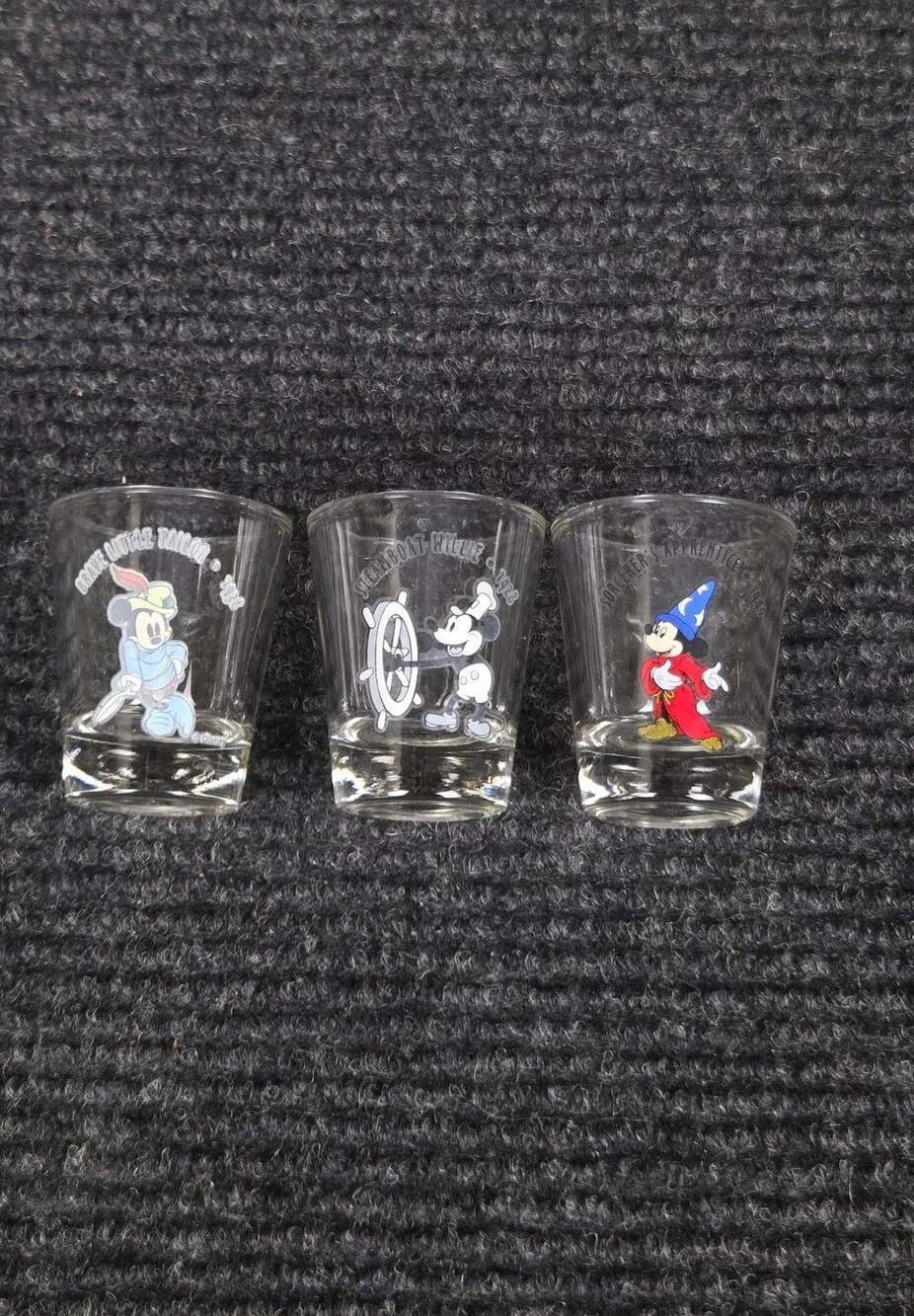 Disney Mickey Mouse Vintage Shot Glass Set